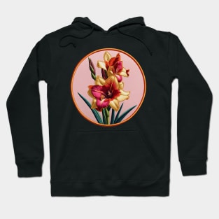 Gladiolus Embroidered Patch Hoodie